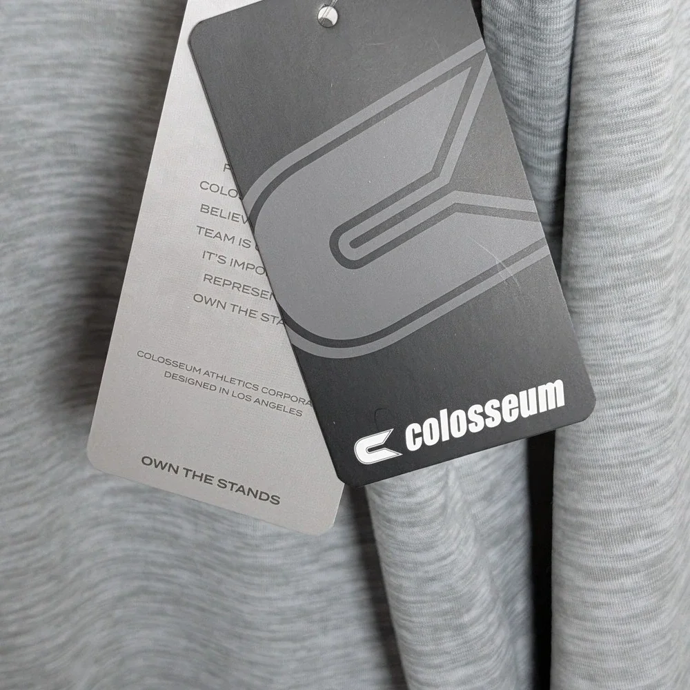 Colosseum West Virginia Mountaineers Mens Large Gray 1/4 Zip Pullover WVU NEW